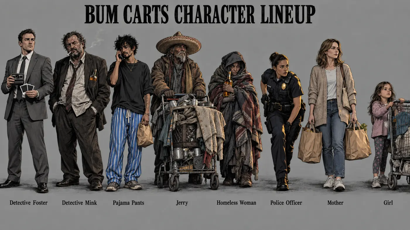 Primary character lineup for the short film